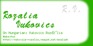 rozalia vukovics business card